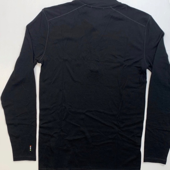 Smartwool 1/4 Zip Mens Black Size Medium Merino Wool - Picture 2 of 2